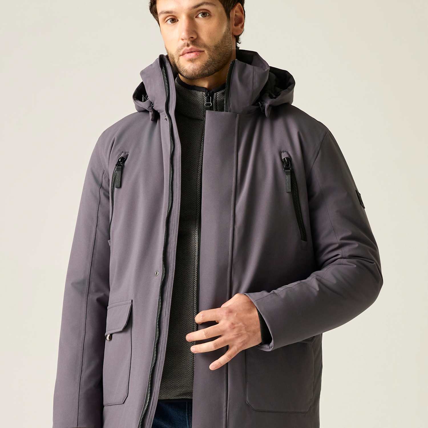 Regatta Men's Marron Waterproof Hooded Jacket - 2XL - Grey - Available at M&S