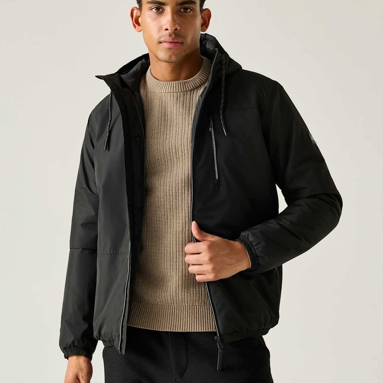 Regatta Men's Winter Shorebay Waterproof Hooded Jacket - S - Black - Available at M&S