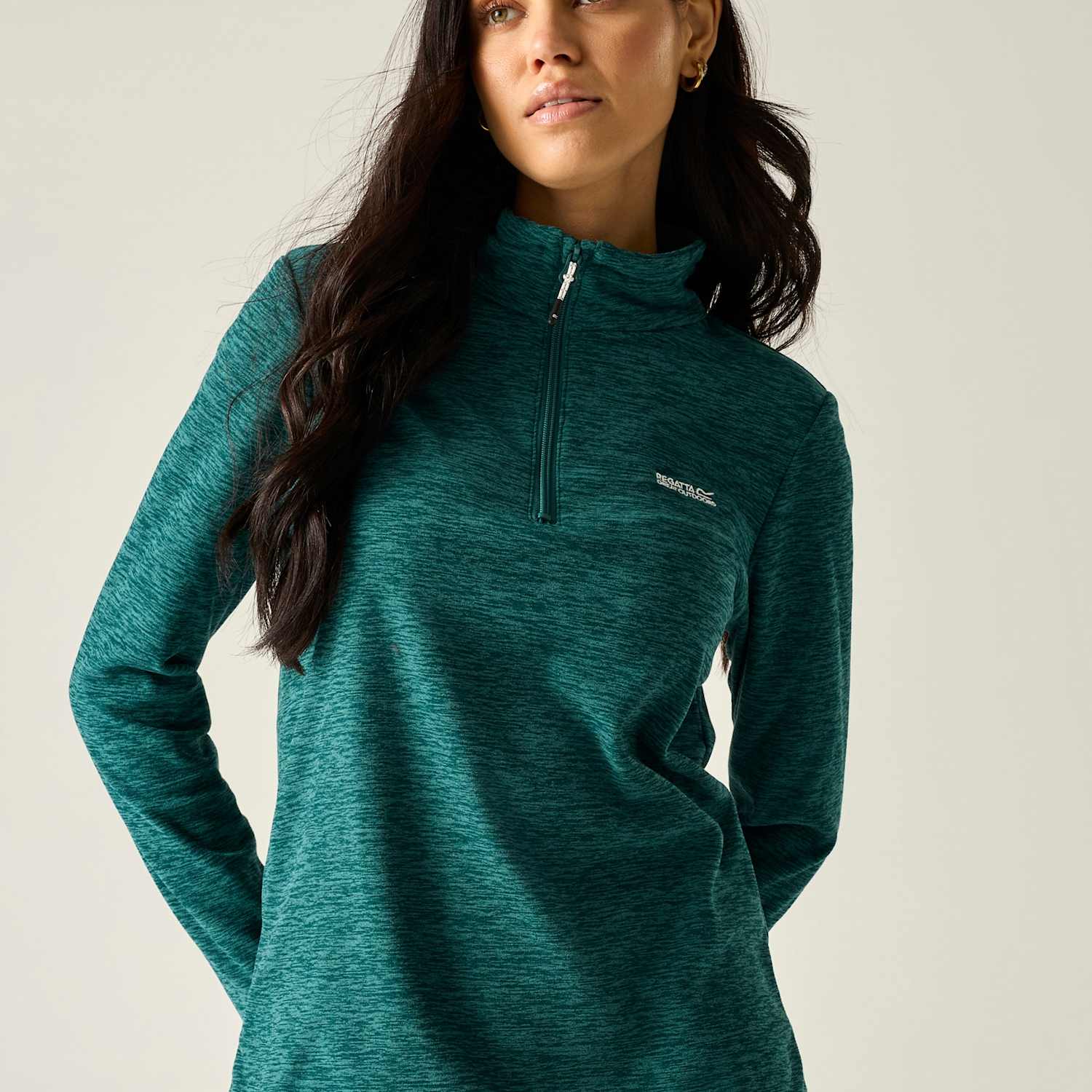 Regatta Women's Sweethart Marl Half Zip Fleece - 20 - Green - Available at M&S