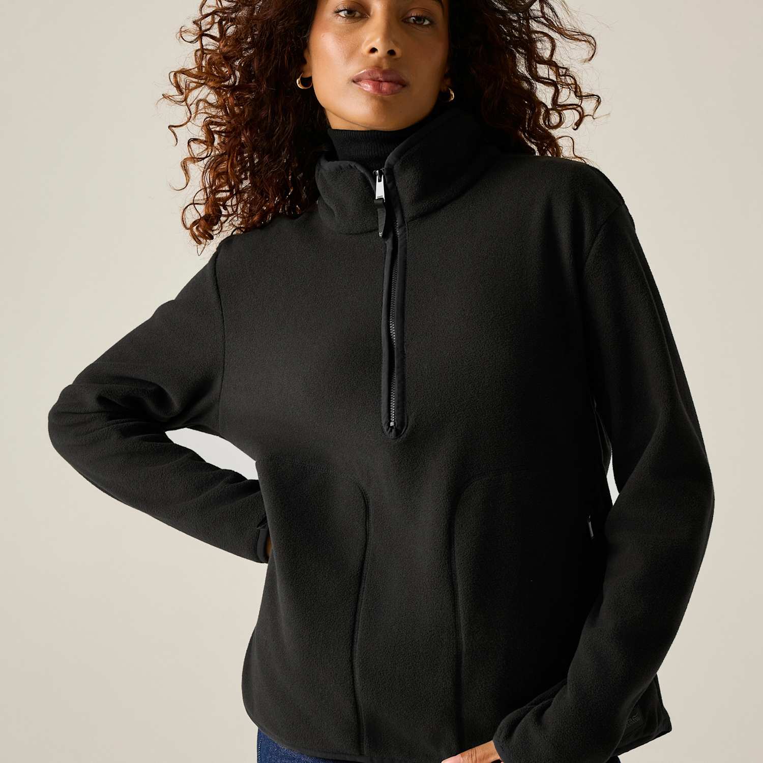 Regatta Women's Frankie Half Zip Fleece - 20 - Black - Available at M&S