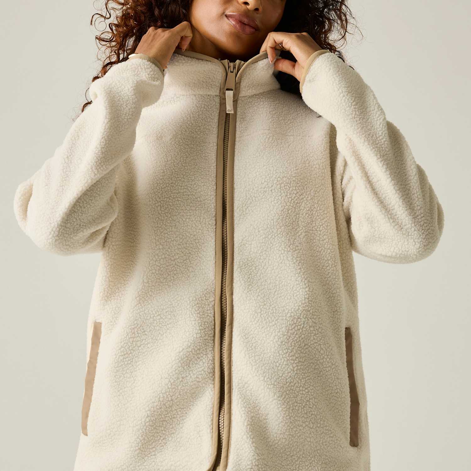 Regatta Women's Frankie Borg Full Zip Fleece - 14 - Beige - Available at M&S
