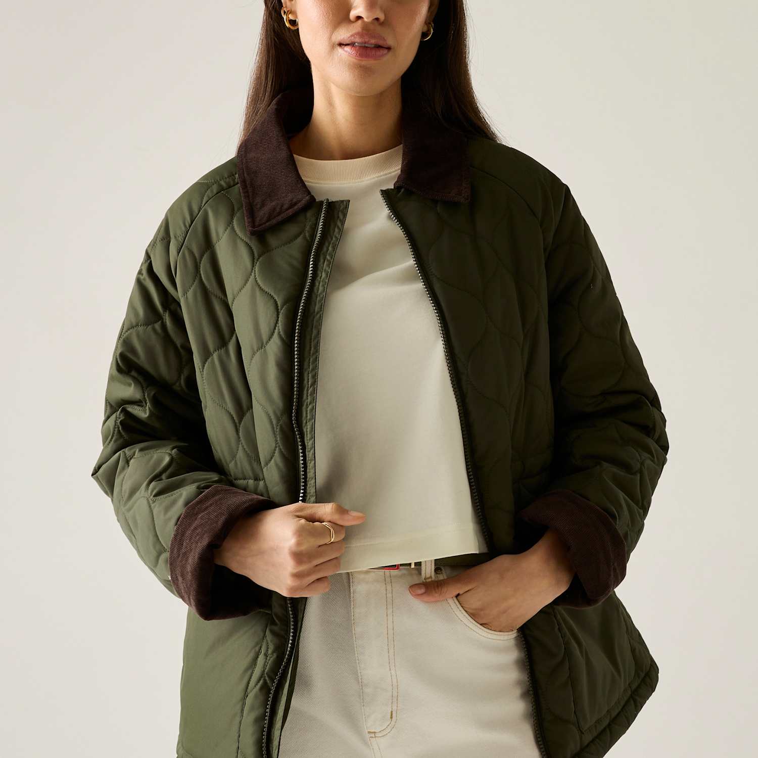 Regatta Women's Amira Quilted Country Jacket - 14 - Khaki - Available at M&S