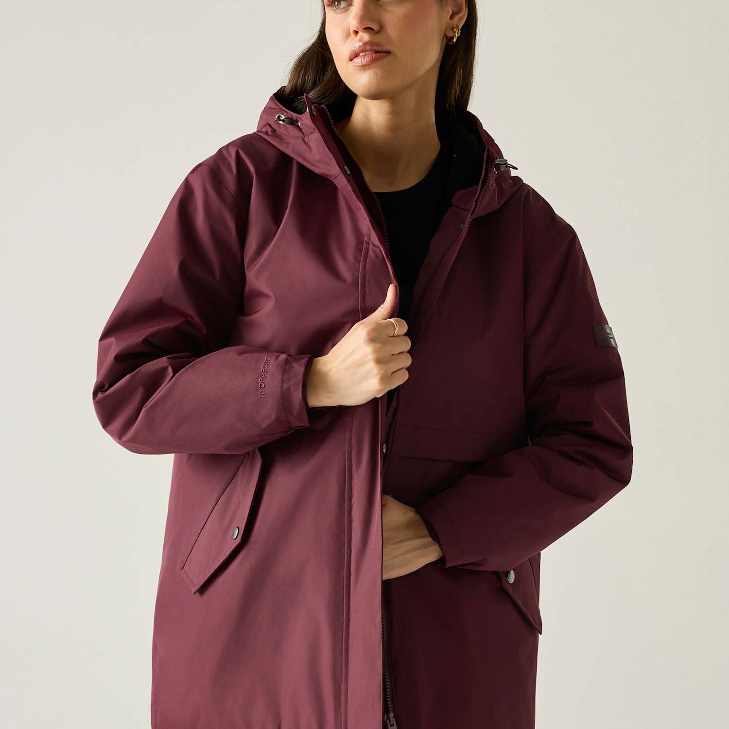 Regatta Women's Brielly Waterproof Insulated Hooded Raincoat - 12 - Burgundy - Available at M&S