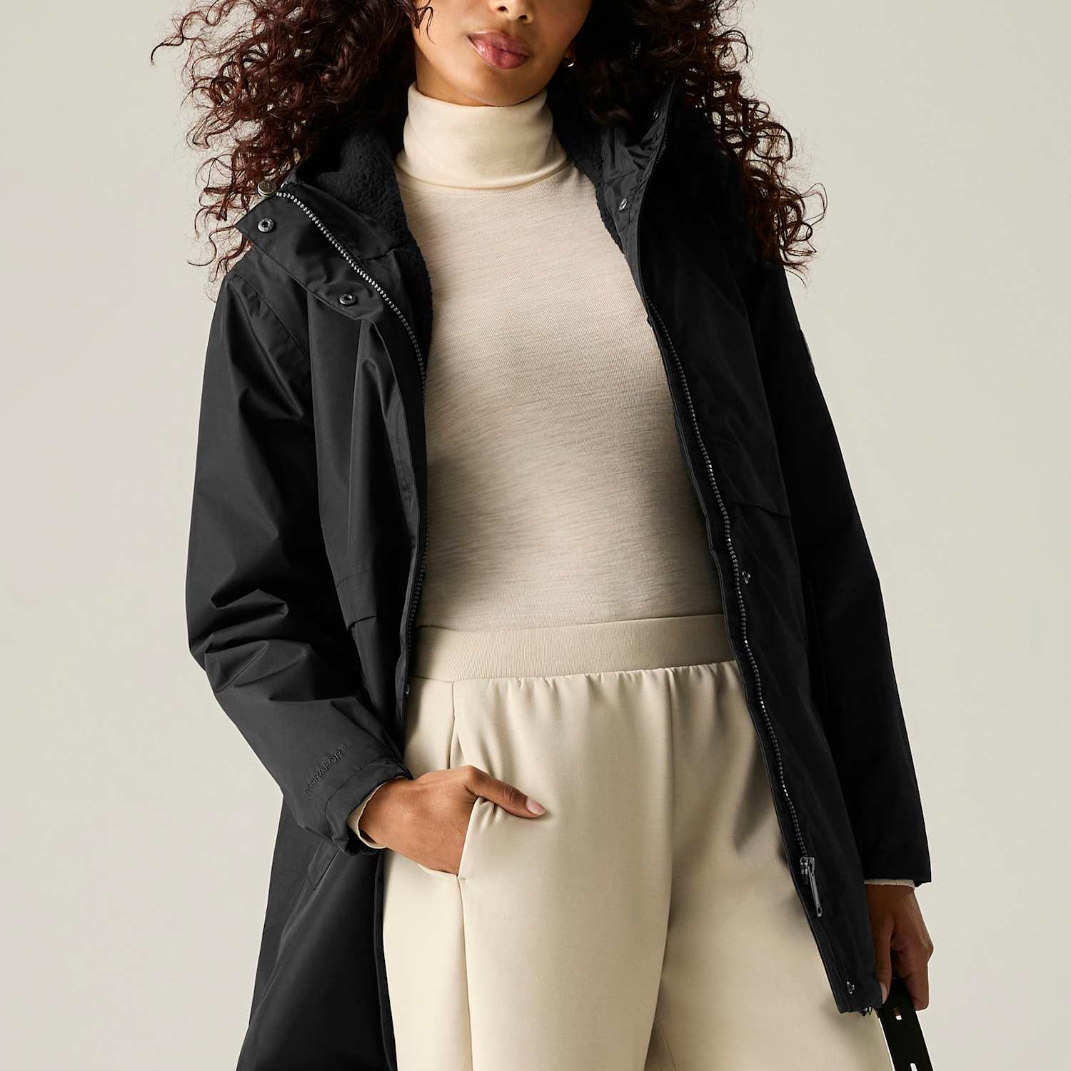Regatta Women's Brielly Waterproof Insulated Hooded Raincoat - 10 - Black - Available at M&S
