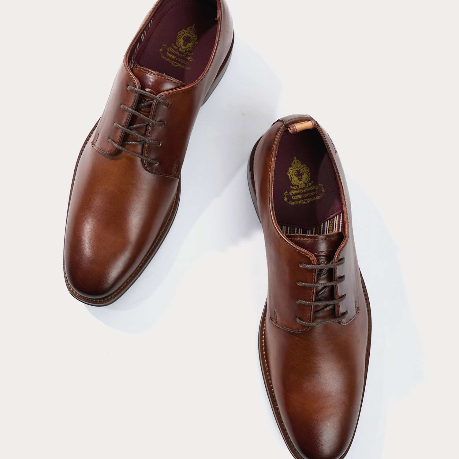 Base London Men's Leather Derby Shoes - 10 - Tan - Available at M&S