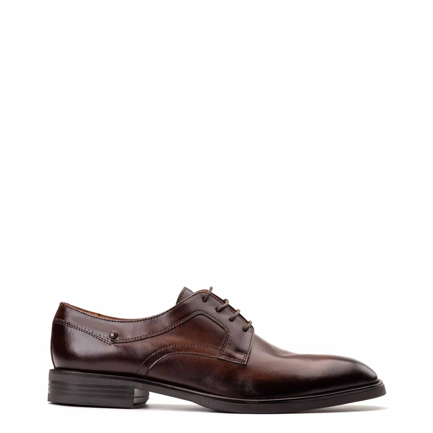 Base London Men's Leather Derby Shoes - 7 - Brown - Available at M&S