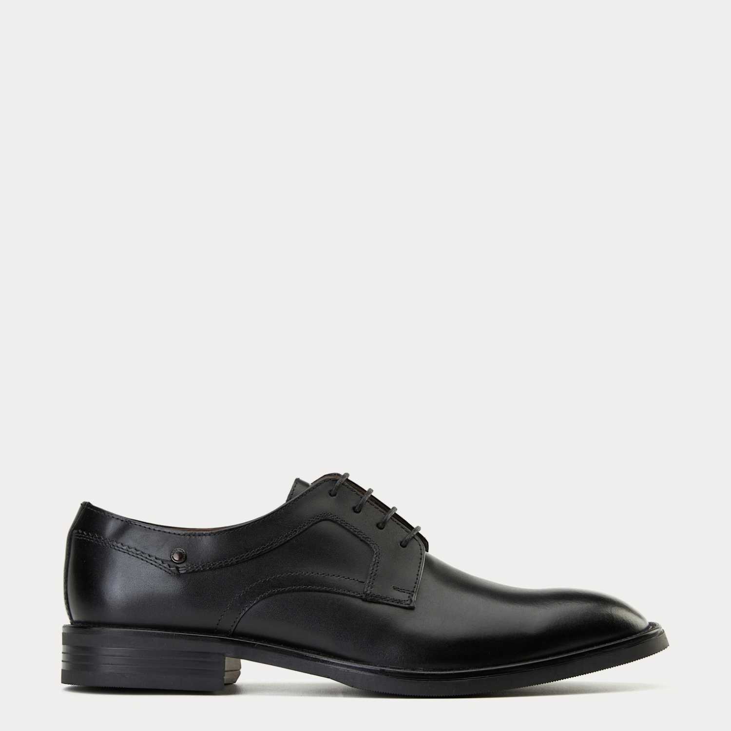 Base London Men's Leather Derby Shoes - 10 - Black - Available at M&S