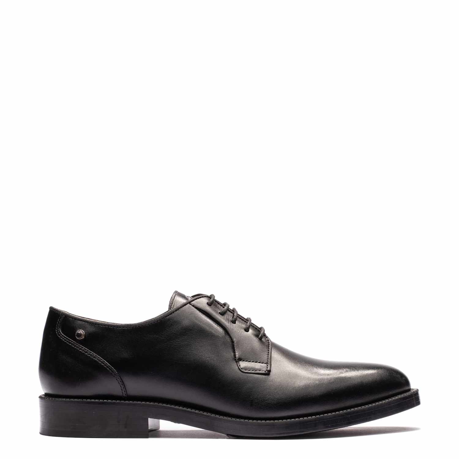 Base London Men's Leather Derby Shoes - 7 - Black - Available at M&S