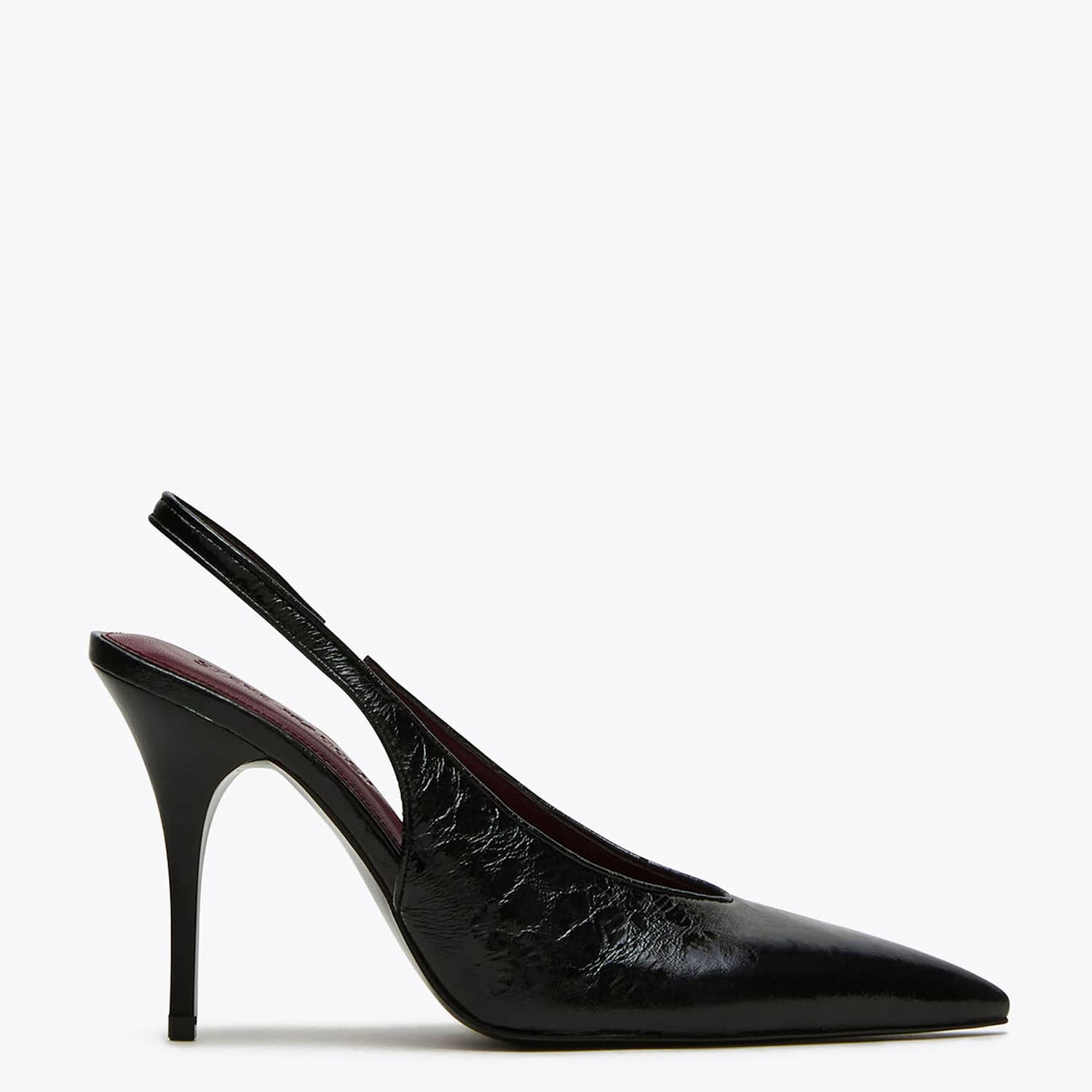 Steve Madden Women's Leather Stiletto Heel Slingback Shoes - 5 - Black - Available at M&S