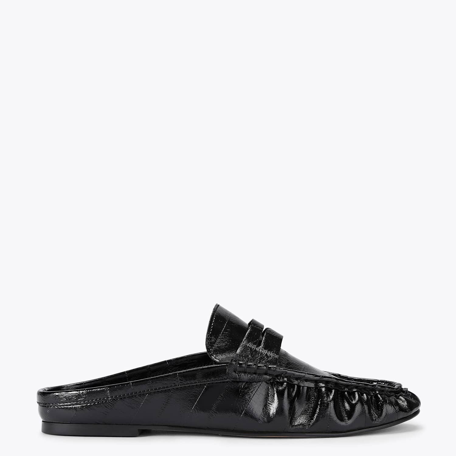 Steve Madden Women's Rafe Ruched Penny Mule Loafers - 7 - Black - Available at M&S