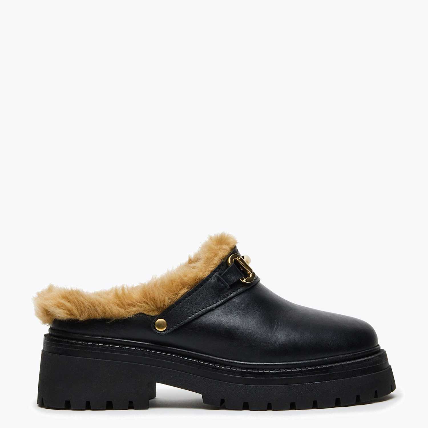 Steve Madden Women's Erba Leather Horsebit Mules - 7 - Black - Available at M&S