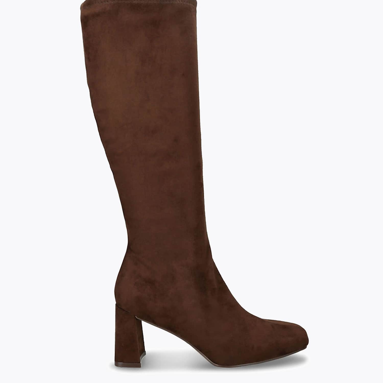 Steve Madden Women's Holly Suede Block Heel Knee High Boots - 7 - Dark Brown - Available at M&S