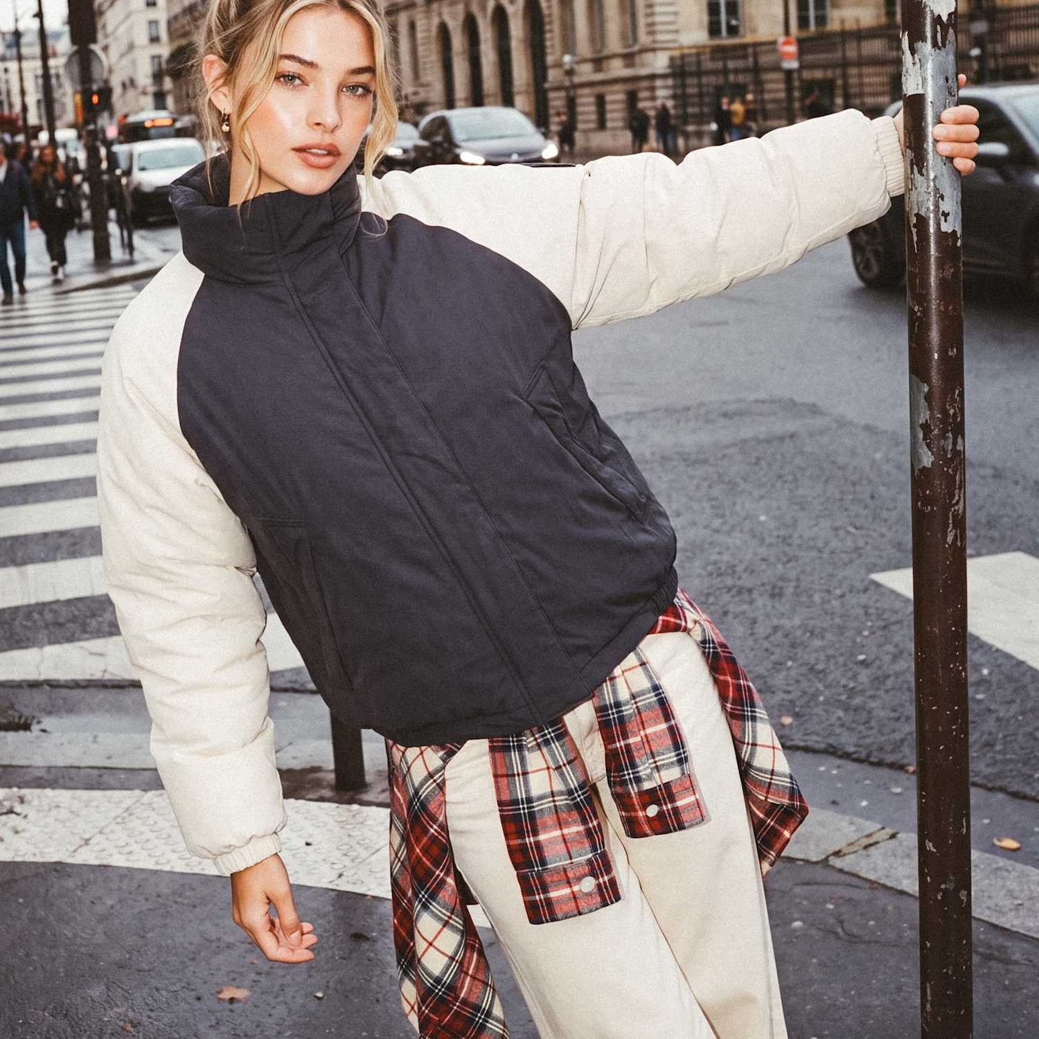 Superdry & Co Women's Cotton Rich Water Resistant Padded Jacket - 10 - Navy Mix - Available at M&S