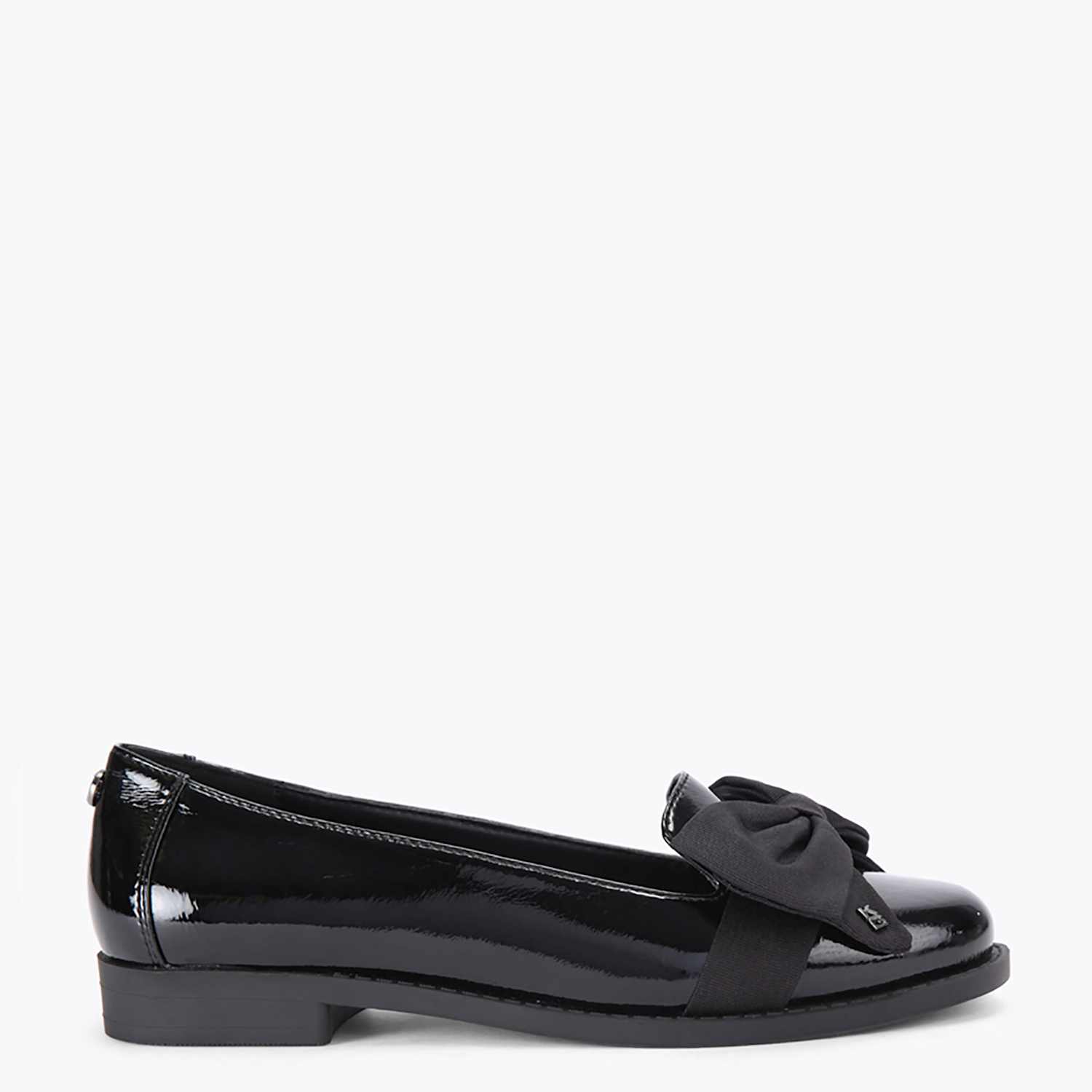 Kurt Geiger Women's Leather Bow Flat Ballet Pumps - 3 - Black - Available at M&S
