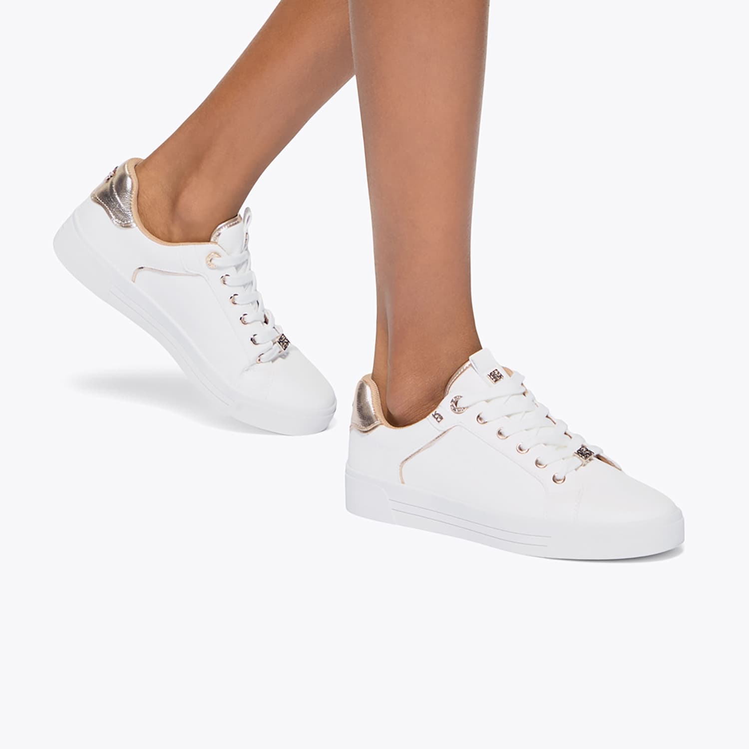 Kurt Geiger Women's Lace Up Trainers - 4 - White - Available at M&S
