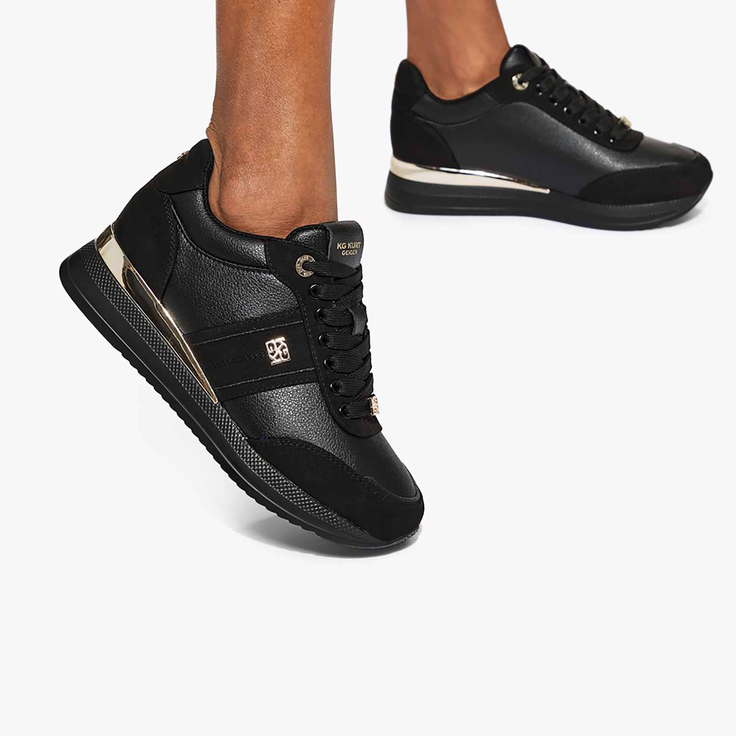 Kurt Geiger Women's Lina Trainers - 7 - Black - Available at M&S