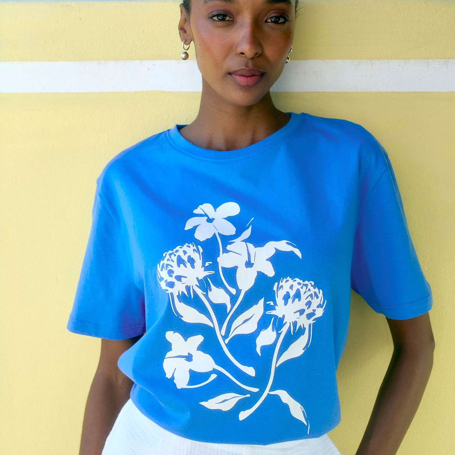 Regatta Women's Baska Pure Cotton Printed T-Shirt - 8 - Blue Mix - Available at M&S
