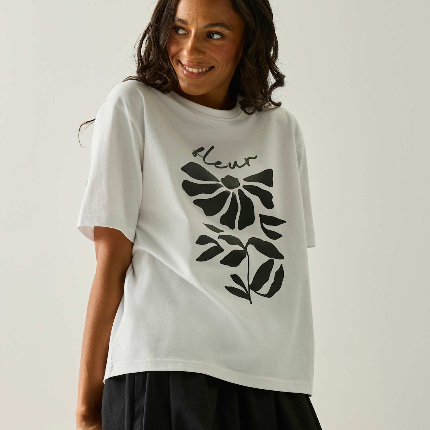 Regatta Women's Baska Pure Cotton Printed T-Shirt - 8 - Beige Mix - Available at M&S