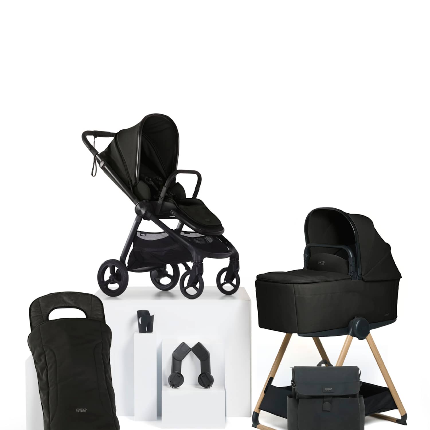 Mamas & Papas Vardo Essential Stand Bundle - Black - Available at M&S