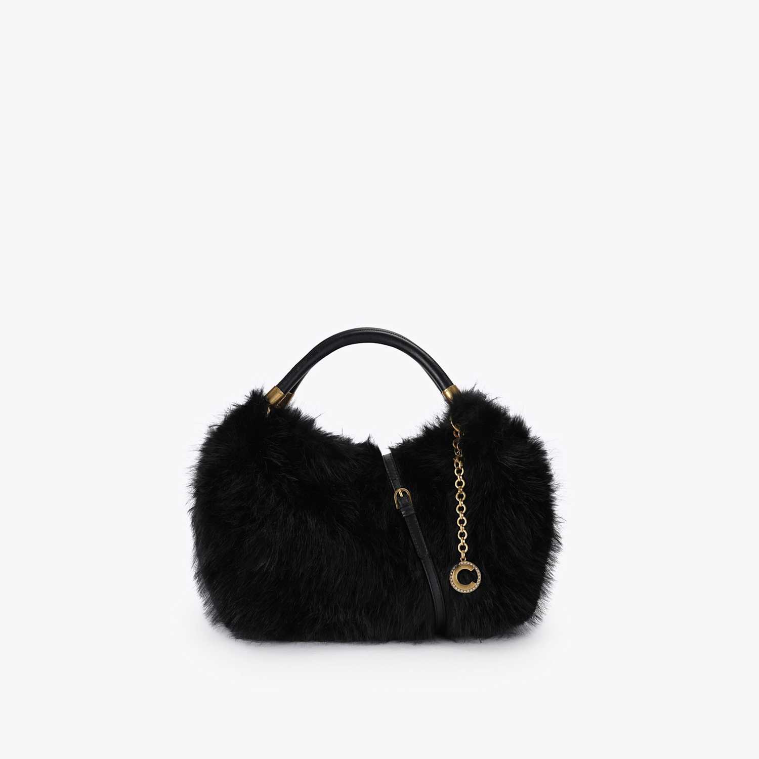 Carvela Women's Faux Fur Mini Cross Body Bag - Black - Available at M&S