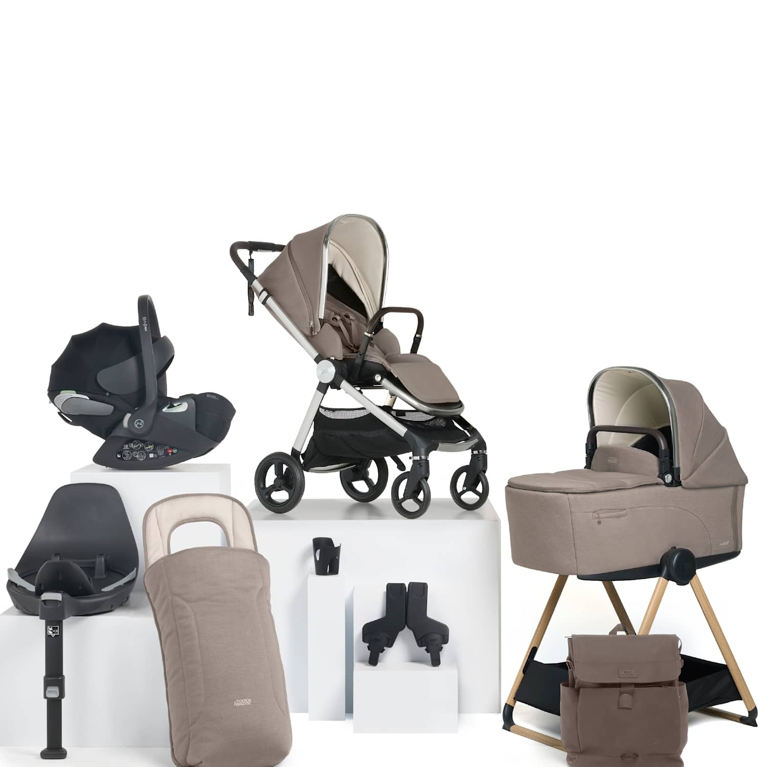 Mamas & Papas Vardo Complete Stand Bundle - Brown - Available at M&S