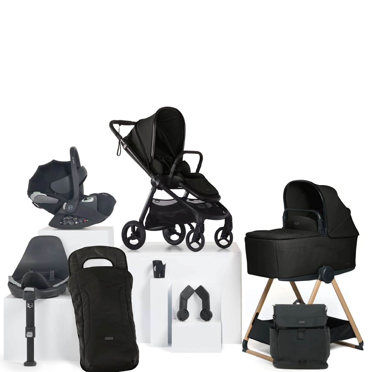 Mamas & Papas Vardo Complete Stand Bundle - Black - Available at M&S