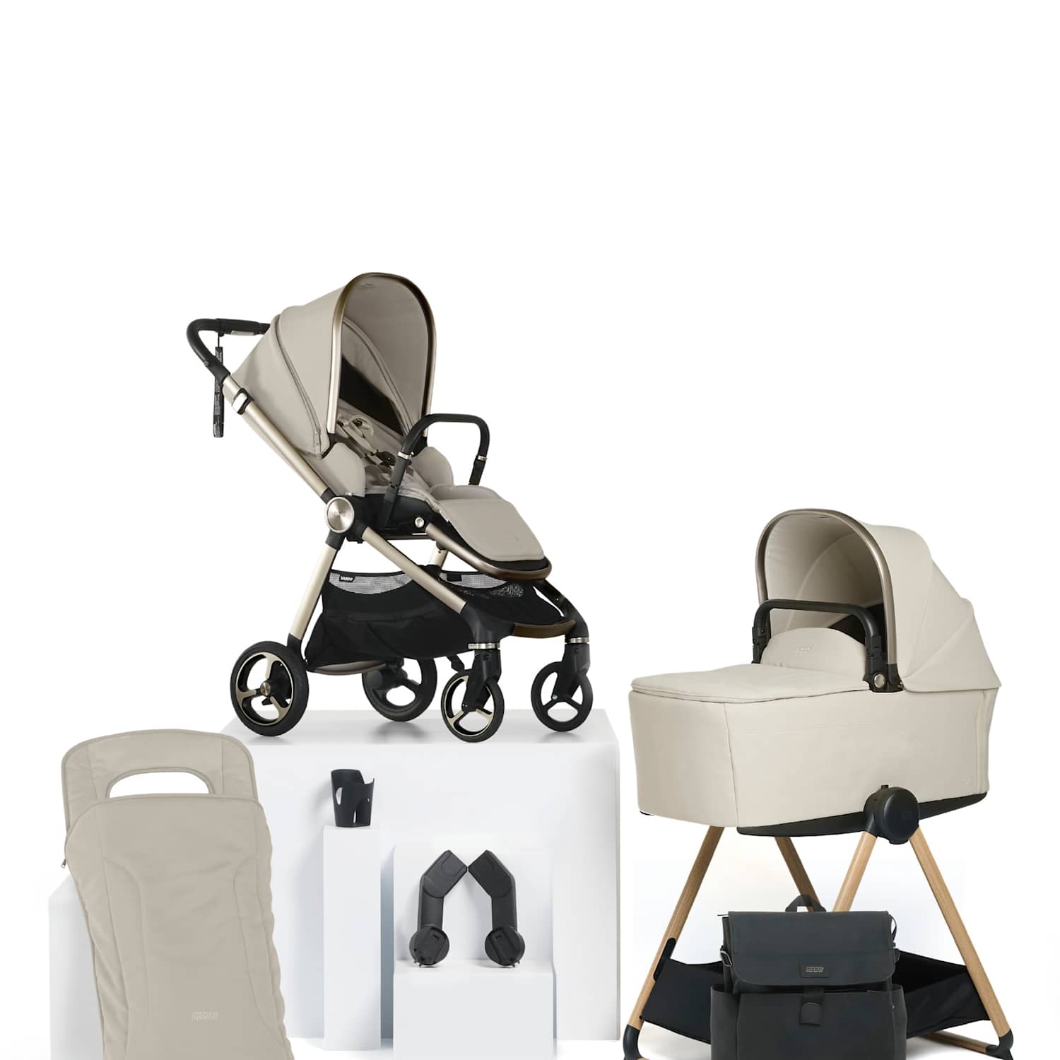 Mamas & Papas Vardo Essential Stand Bundle - Beige - Available at M&S