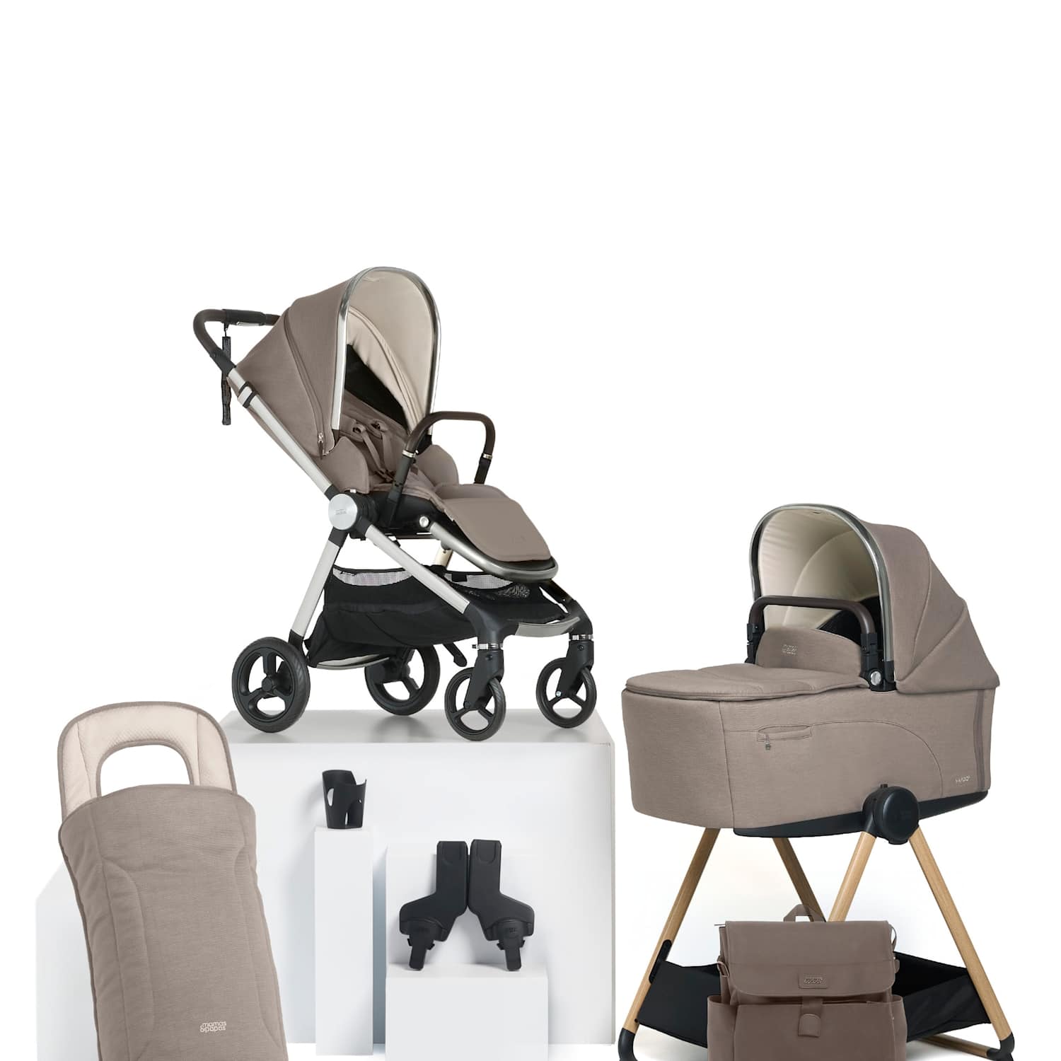 Mamas & Papas Vardo Essential Stand Bundle - Brown - Available at M&S