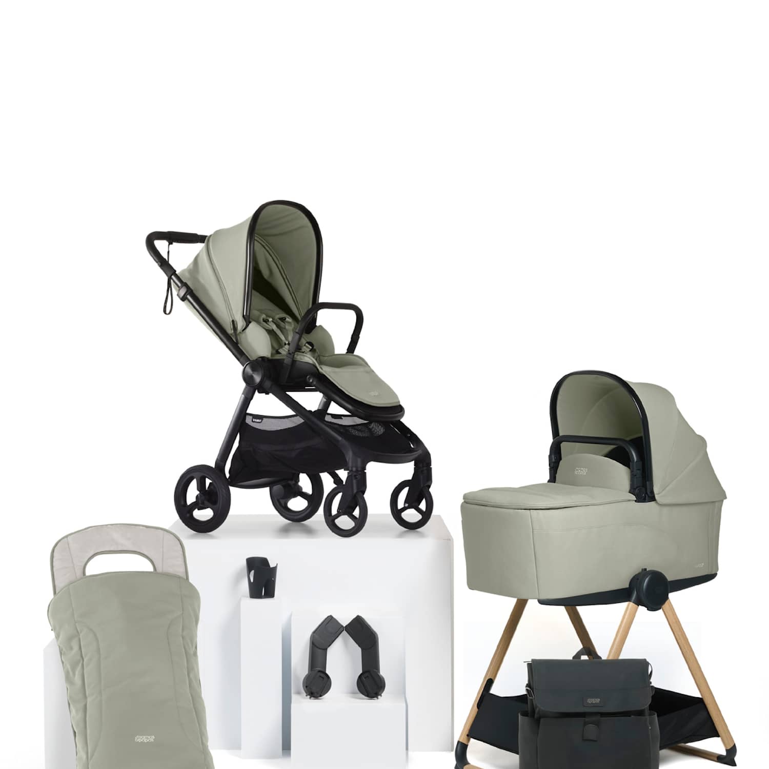Mamas & Papas Vardo Essential Stand Bundle - Green - Available at M&S