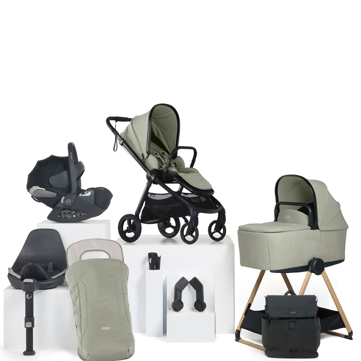 Mamas & Papas Vardo Complete Stand Bundle - Green - Available at M&S
