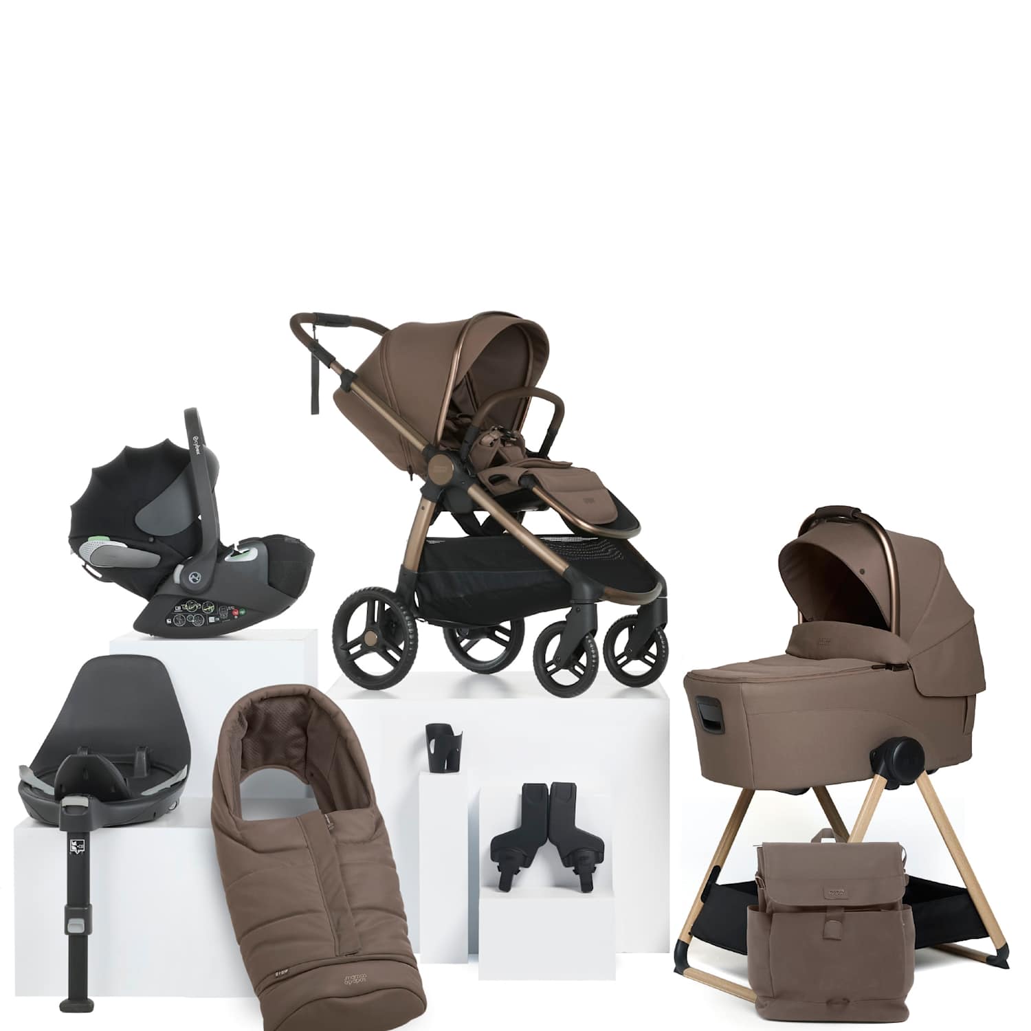 Mamas & Papas Ocarro 2 Complete Stand Bundle - Brown - Available at M&S