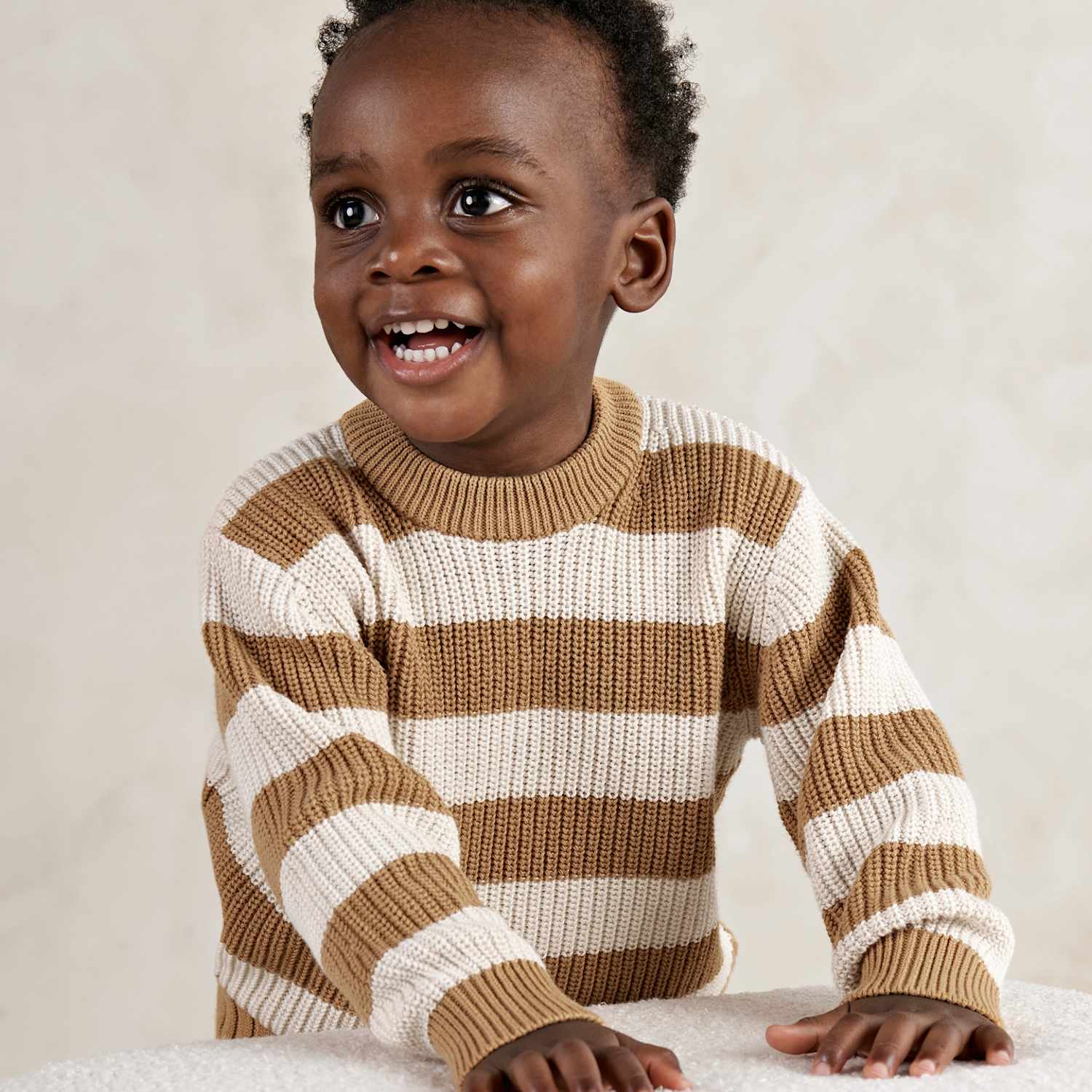 Mamas & Papas Boys 2 Piece Striped Knitted Outfit (0-3 Yrs) - 3-6 Months - Brown - Available at M&S