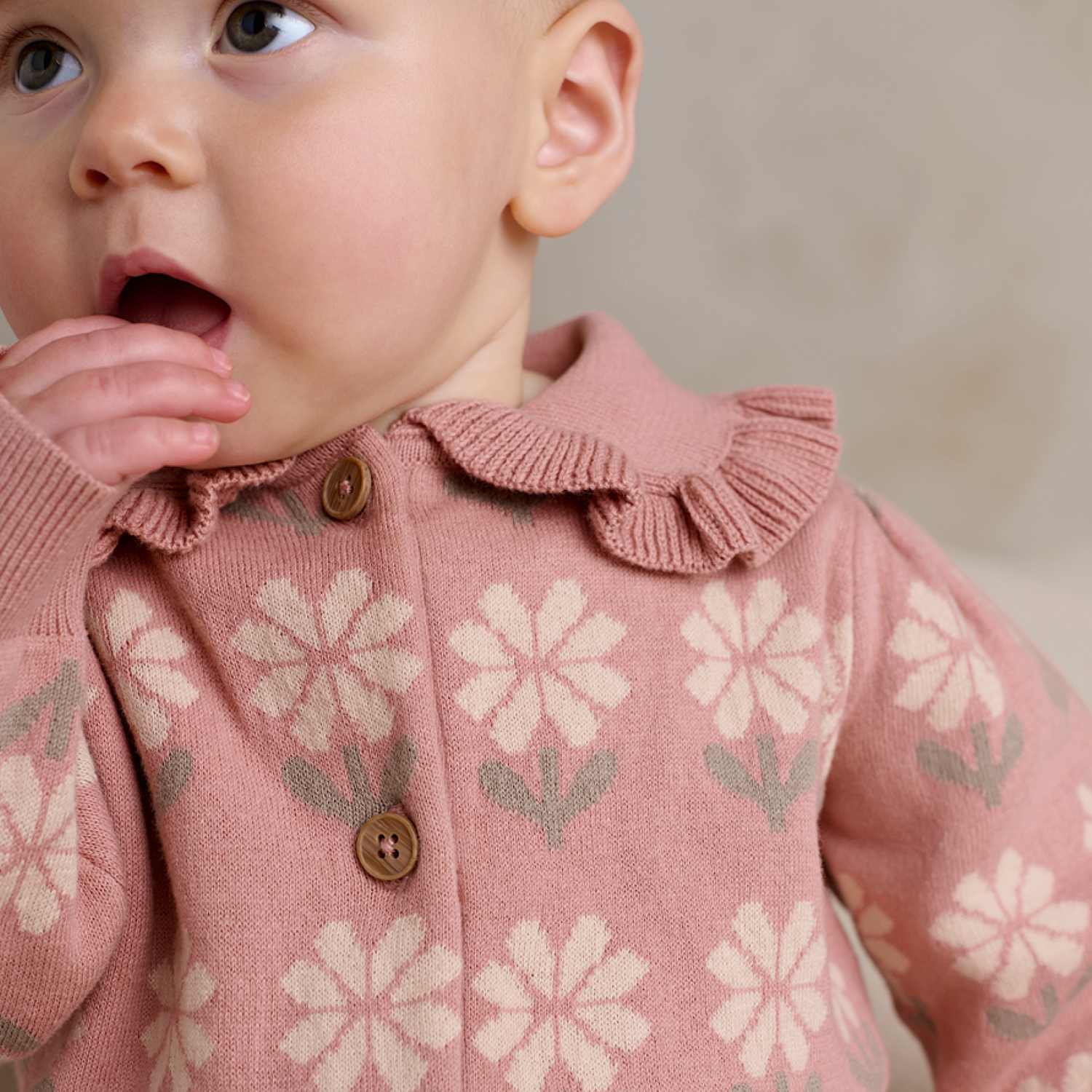 Mamas & Papas Girls Pure Cotton Knitted Romper (0-12 Months) - 9-12 Months - Pink - Available at M&S
