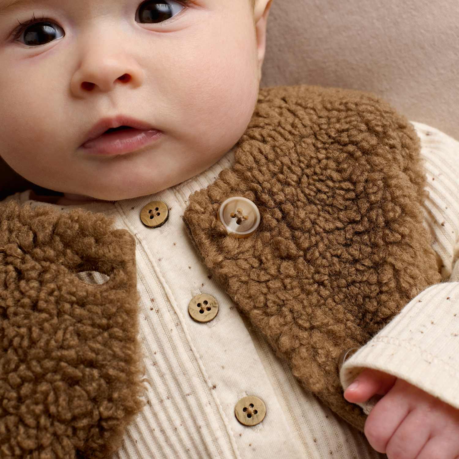 Mamas & Papas Kids 3 Piece Cotton Rich Gingham Outfit (0-24 Mths) - 6-9 Months - Beige - Available at M&S