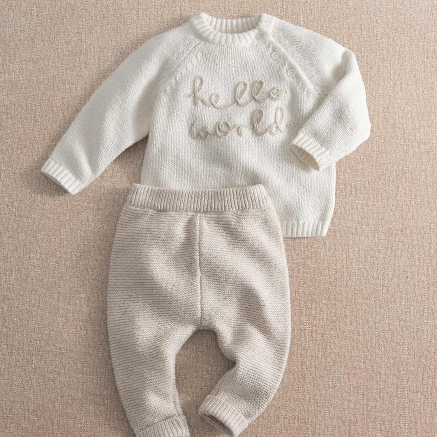 Mamas & Papas Kids 2 Piece Cotton Rich Knitted Outfit (0-9 Mths) - 3-6 Months - Grey - Available at M&S