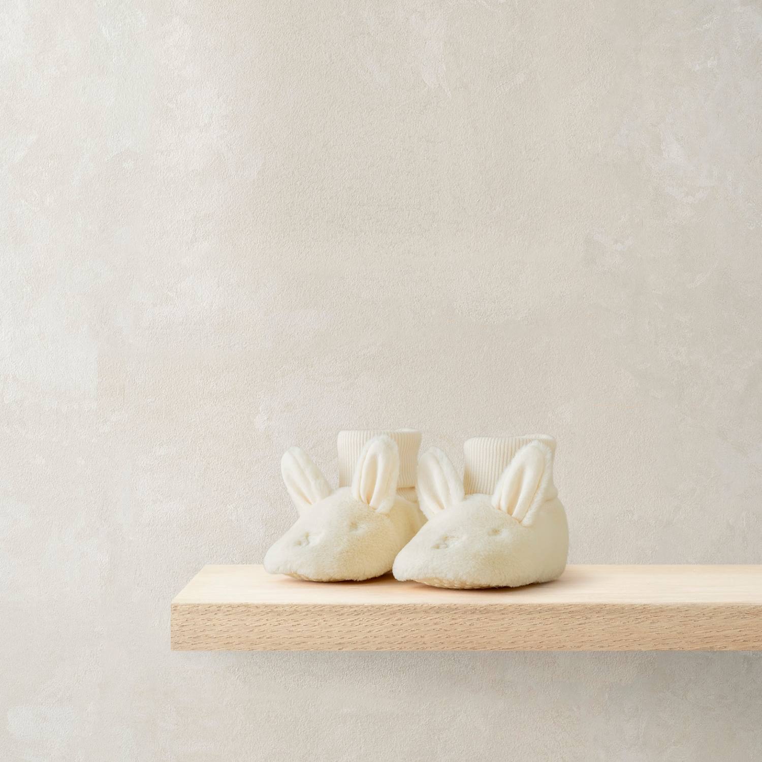 Mamas & Papas Baby Faux Fur Bunny Slippers - Medium - Pink - Available at M&S