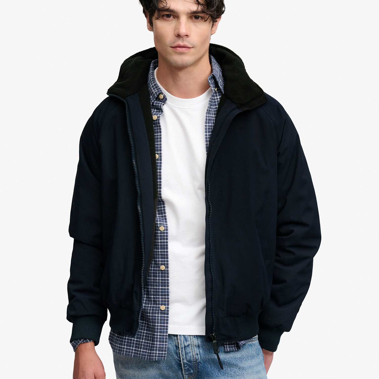 Superdry & Co Men's Padded Utility Jacket - L - Navy - Available at M&S