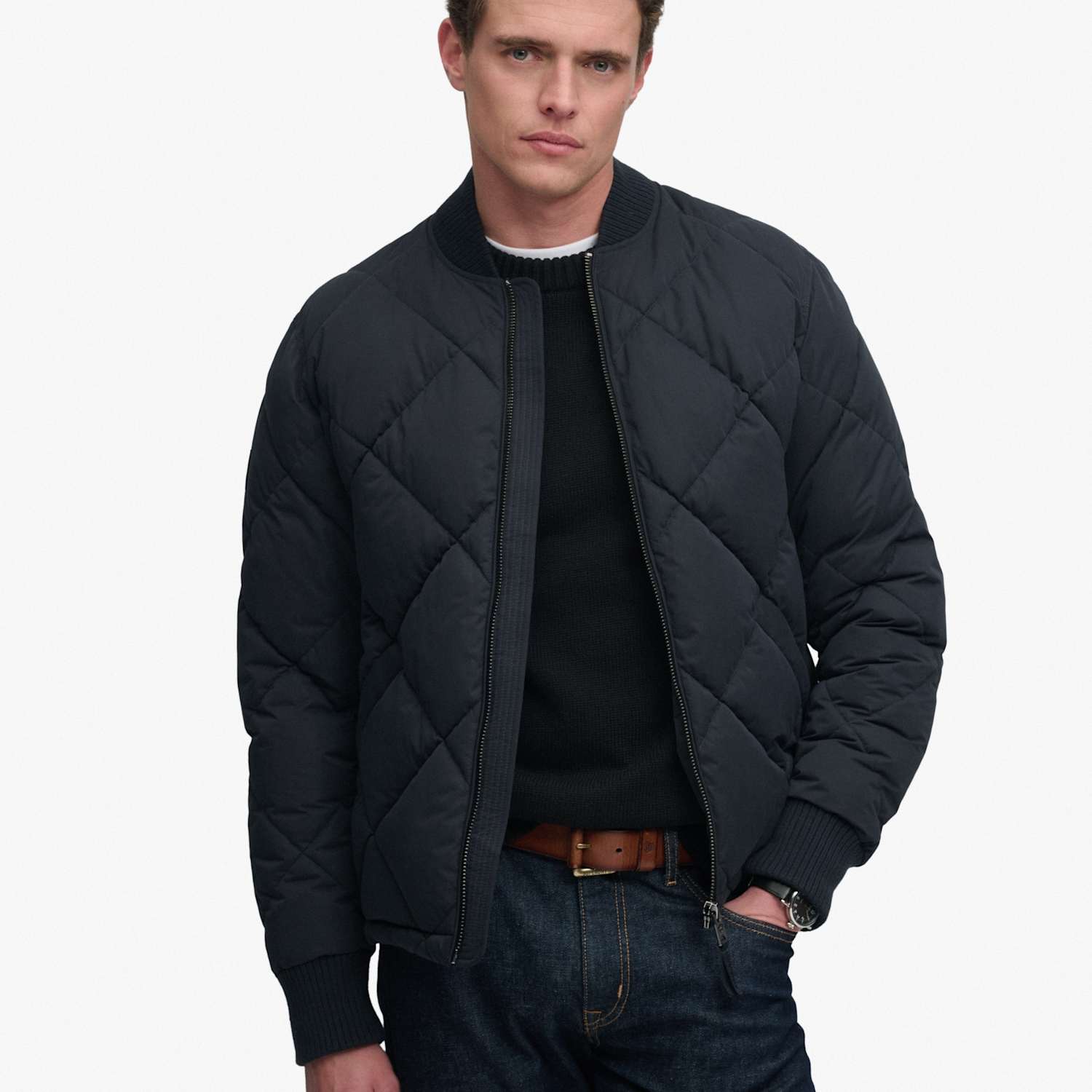Superdry & Co Men's Quilted Puffer Jacket - XL - Navy - Available at M&S