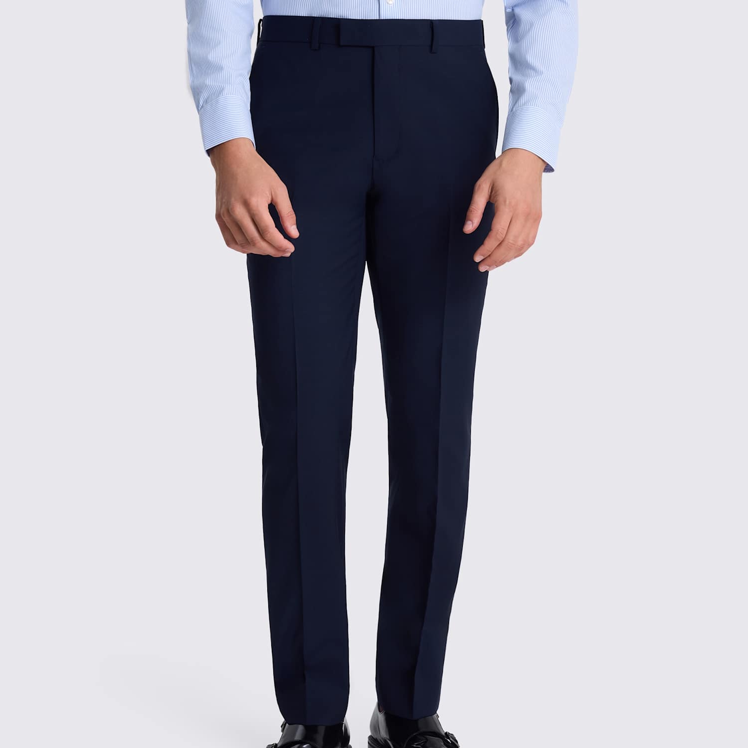 Moss Men's Tailored Fit Wool Rich Performance Suit Trousers - 44 - Navy - Available at M&S
