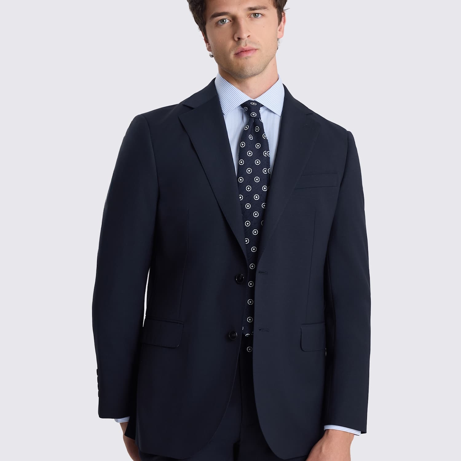 Moss Men's Tailored Fit Performance Suit Jacket - 44 - Navy - Available at M&S