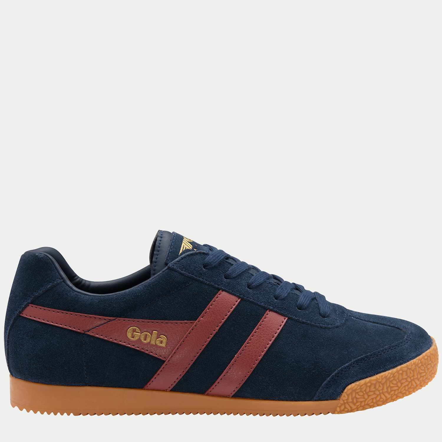 Gola Men's Suede Lace Up Trainers - 7 - Navy Mix - Available at M&S
