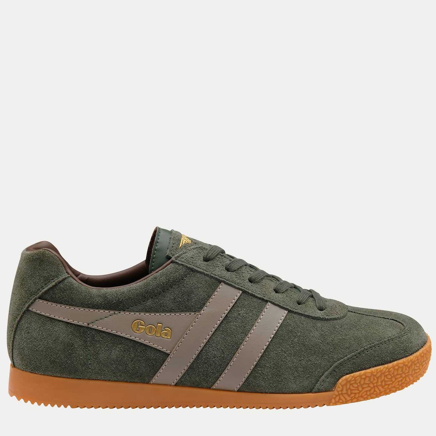 Gola Men's Suede Lace Up Trainers - 8 - Khaki Mix - Available at M&S