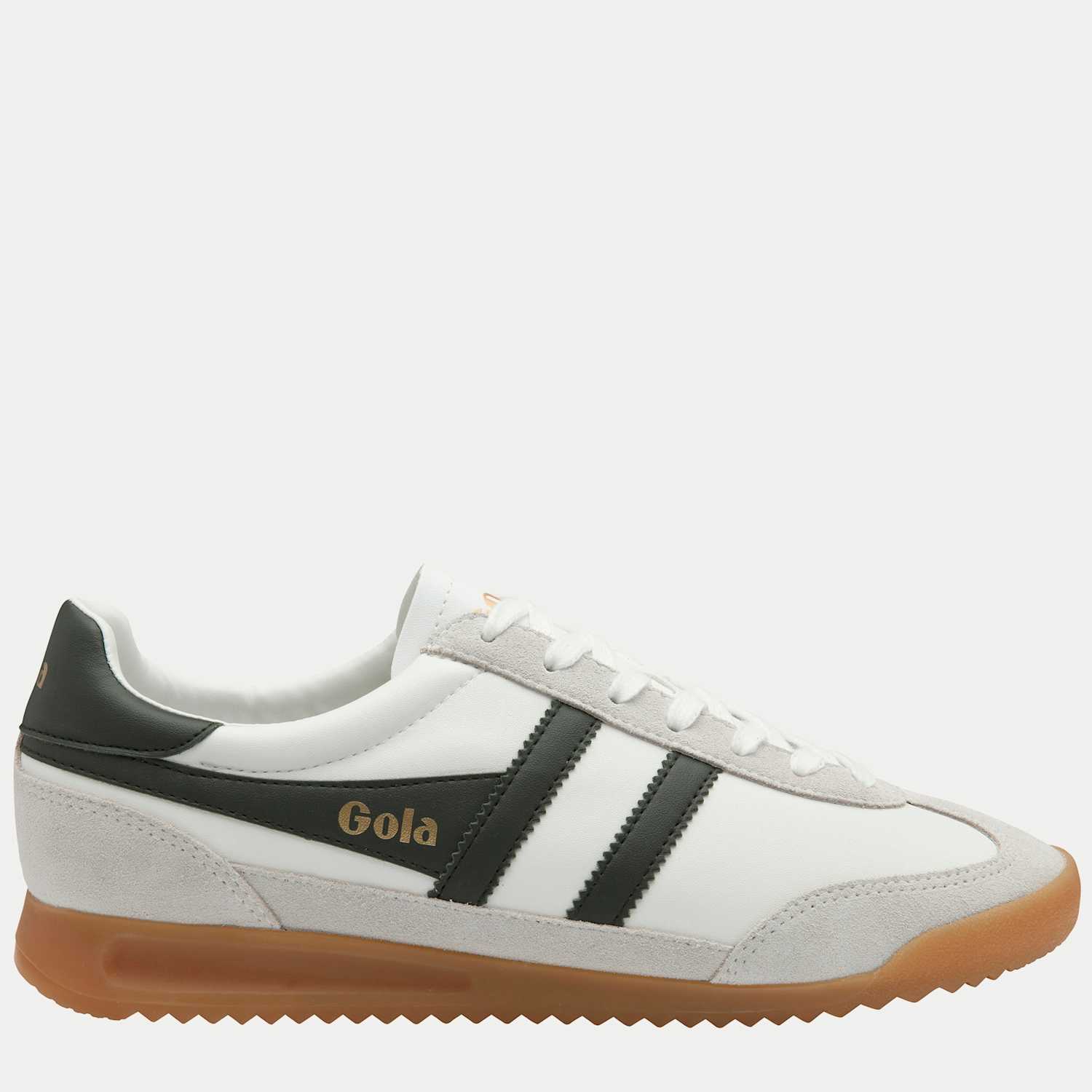 Gola Men's Leather Colour Block Lace Up Trainers - 8 - White Mix - Available at M&S