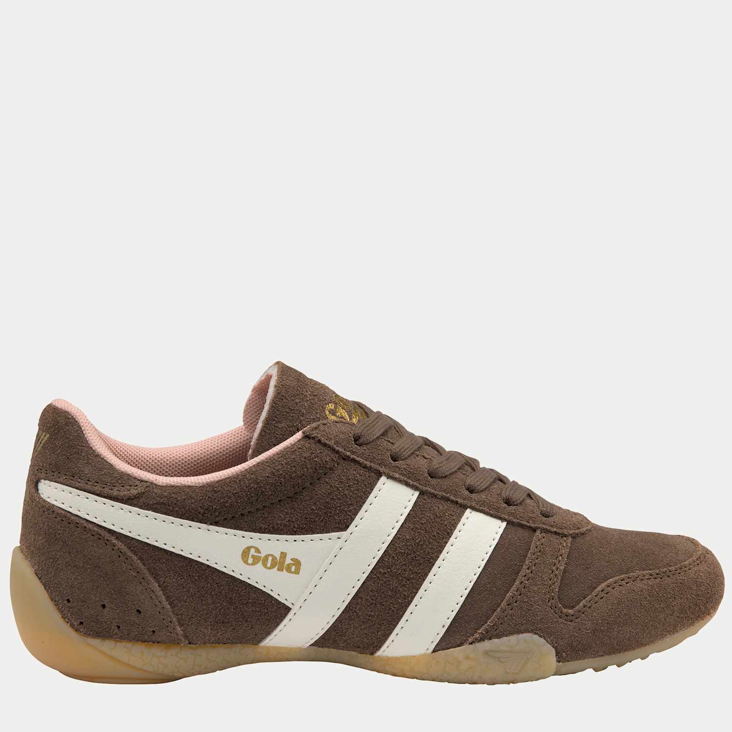 Gola Women's Chase Suede Lace Up Trainers - 6 - Brown Mix - Available at M&S