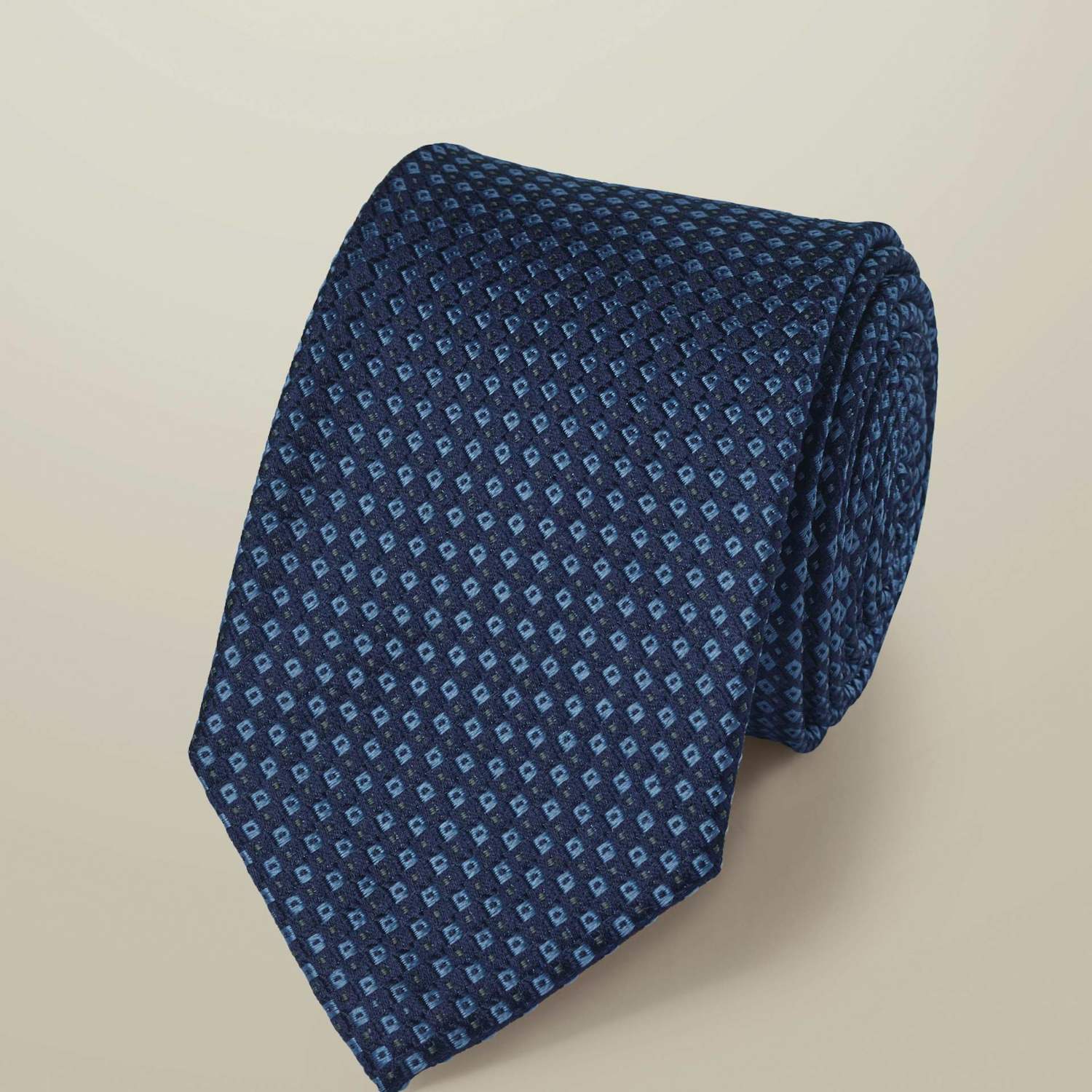 Charles Tyrwhitt Men's Geometric Pure Silk Tie - Blue Mix - Available at M&S