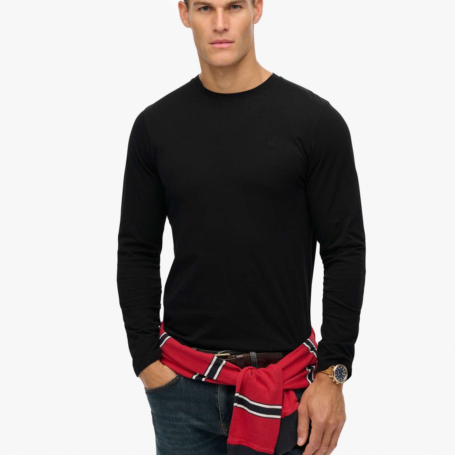 Superdry & Co Men's Pure Cotton Long Sleeve Top - S - Black - Available at M&S