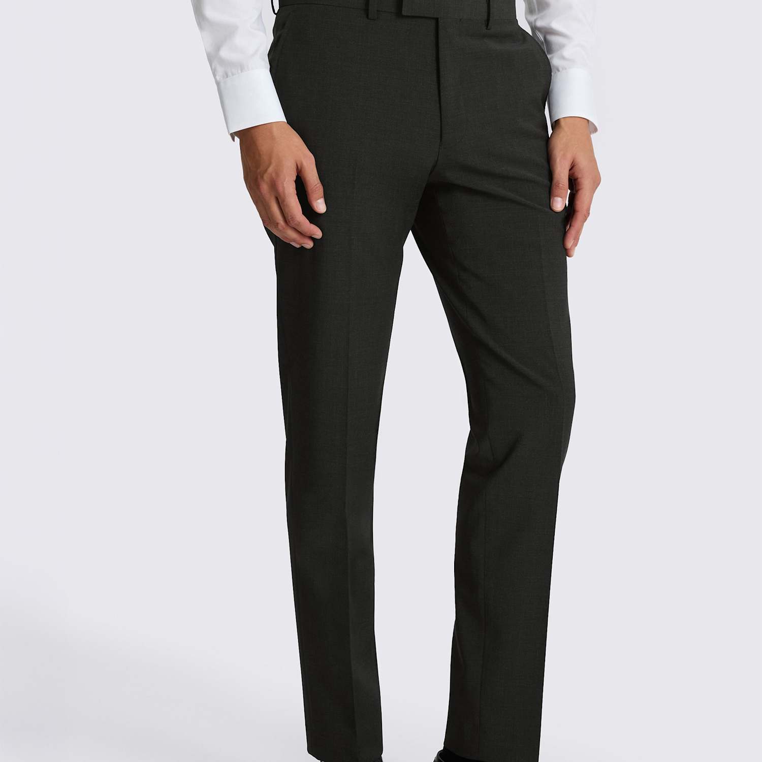 Moss Men's Tailored Fit Wool Rich Performance Suit Trousers - 34 - Charcoal - Available at M&S
