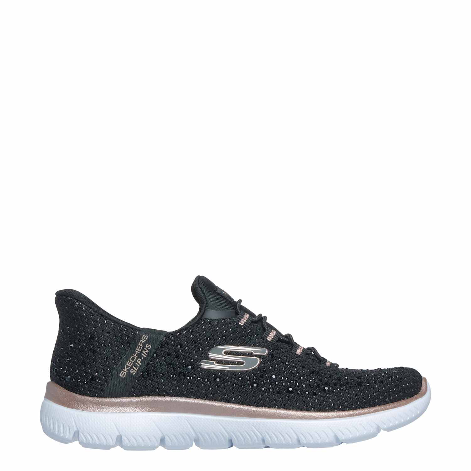 Skechers Women's Slip-ins Summits Brilliant Shine Trainers - 5 - Black - Available at M&S
