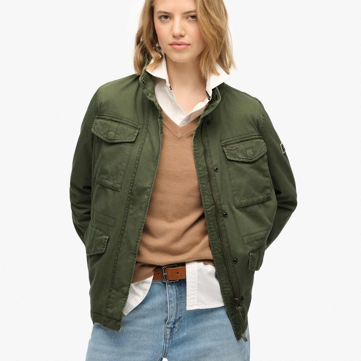 Superdry & Co Women's Pure Cotton M65 Rookie Utility Jacket - 14 - Green - Available at M&S