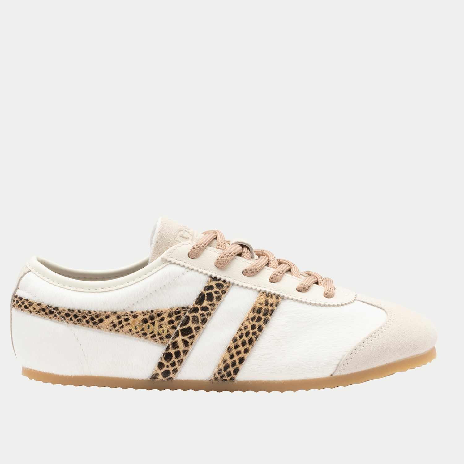 Gola Women's Cleora Luxe Suede Lace Up Trainers - 4 - White Mix - Available at M&S
